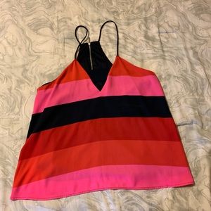 Express a trapless multi colored top